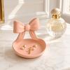 3D Printed Bow Jewelry Organizer Tray, Decorative Ribbon Bow Ring Holder for Rings Earrings Necklace, Vanity Storage Dish for Dresser, Desk, Vanity