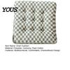 Comfortable Desk Chair Support Corduroy Square Pad, Checkerboard Office Cushion, Soft Cozy Seat Cushion for Floor, Reading Nook, Dining
