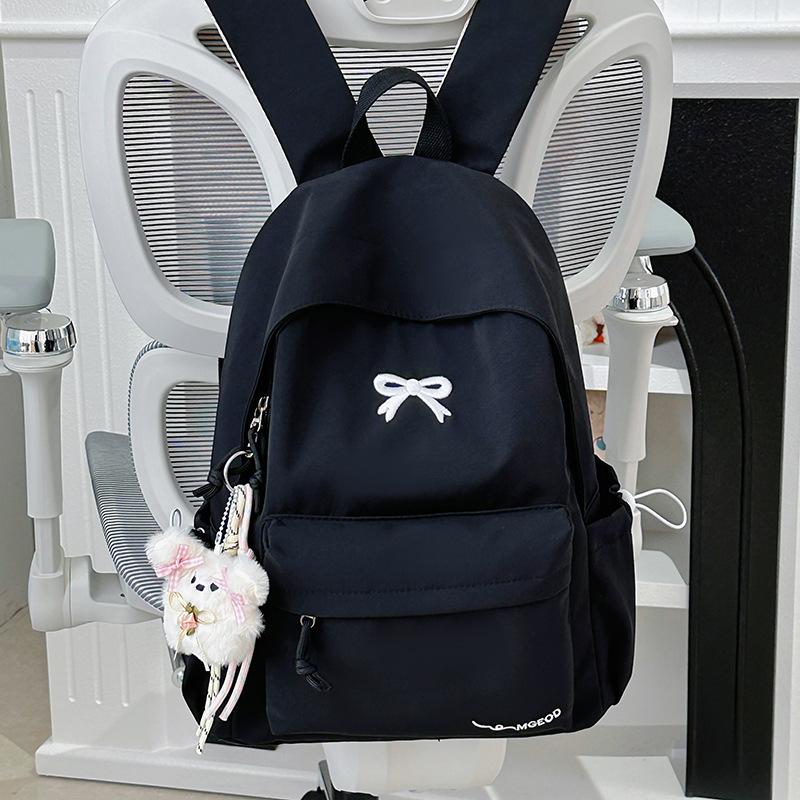 Schoolbag Japanese ins Solid Color Simple Backpack High Value Campus Lightweight Junior High School Student Versatile School Bag Backpack