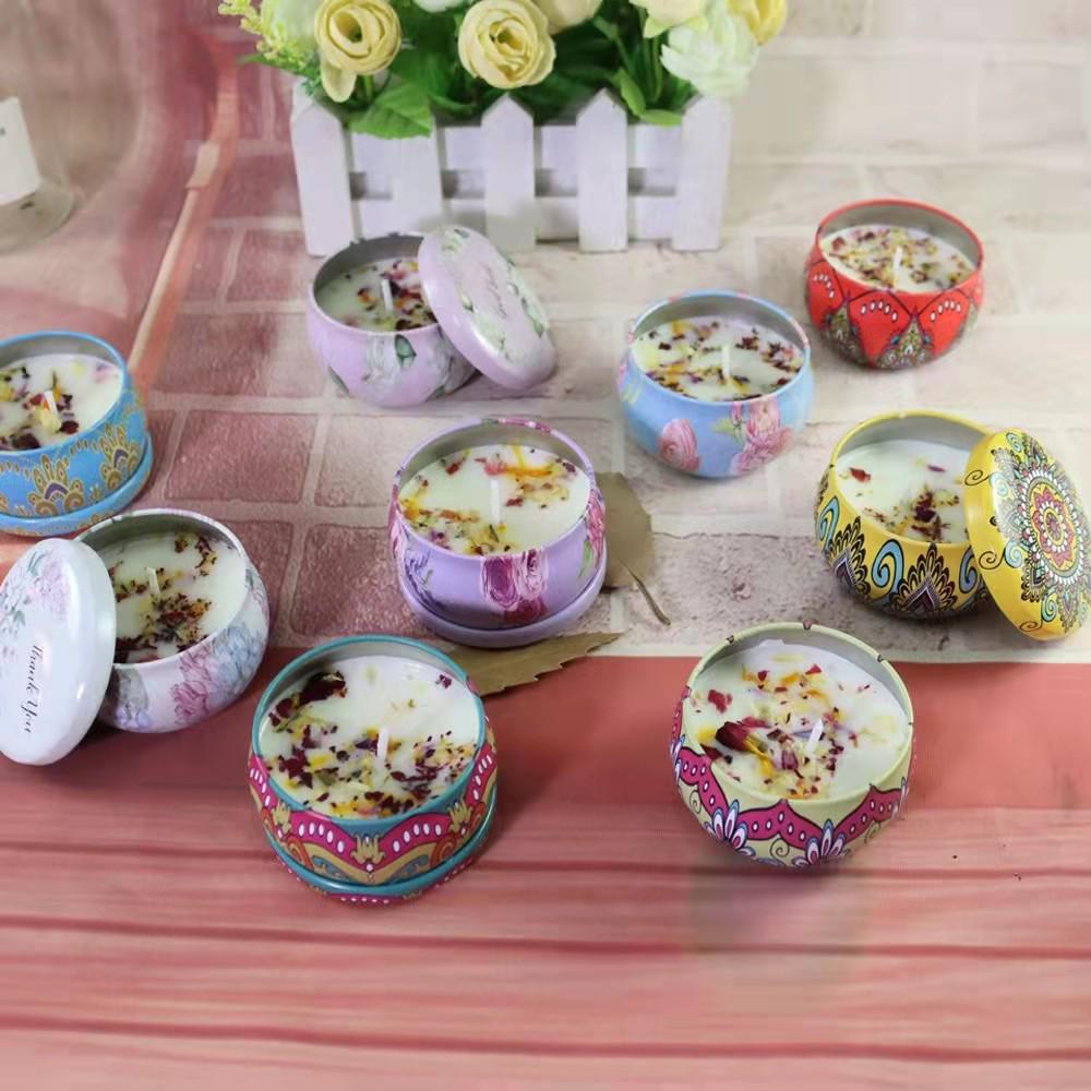 2.5 Oz Drum-shaped Tinplate Aromatherapy Candle Gift Box