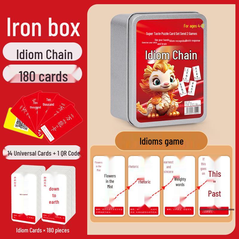 Solitaire Idiom Cards: Educational Toys for Kids - Kindergarten & Primary School Learning Deck