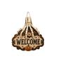 Halloween Wooden Door Number Dark Retro WELCOME Door Hanging In the Entrance Decoration Pendant the Longest Side Is 20cm