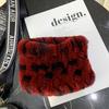 Rex Rabbit Hair Neck Cover Women's Winter Elastic Mesh Scarf Headband Versatile Real Fur Plush Headgear Children's Scarf