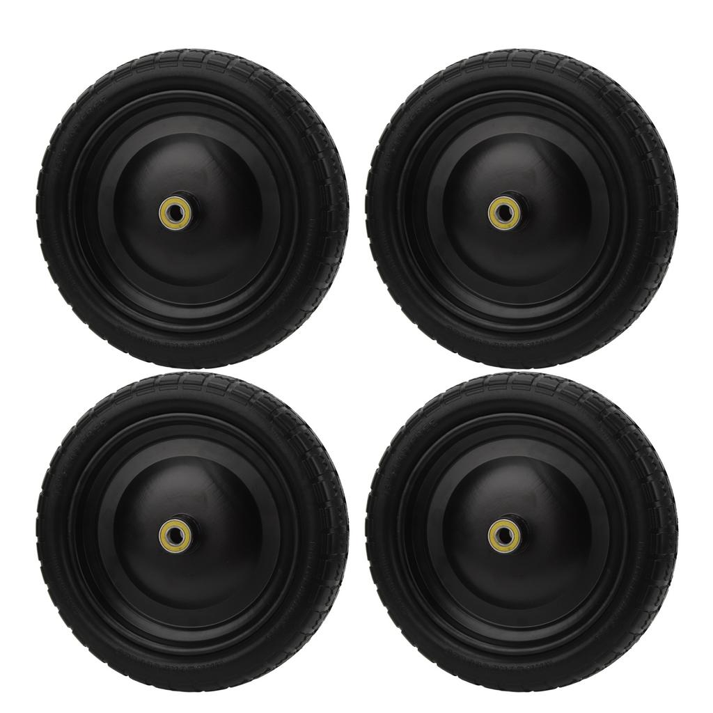 4 Stück Wagenreifen 13 Zoll Vollgummireifen Aufpumpfrei Verschleißfest Polyurethan Ersatz für Bollerwagen