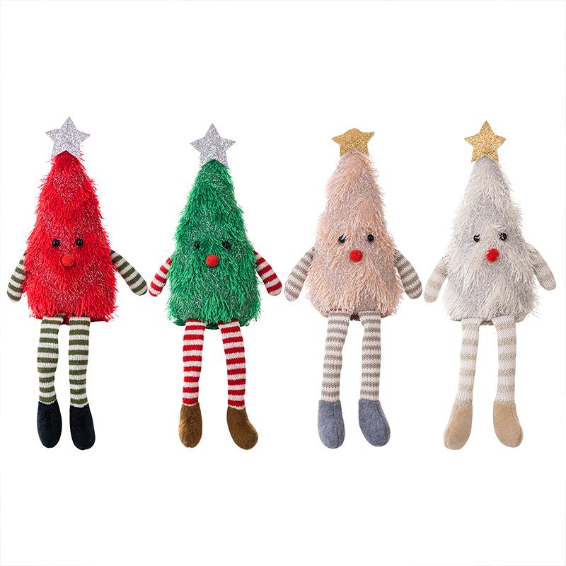 1PC Christmas Tree Doll Christmas Decorations Long Leg Cute Doll Ornament Kids Gifts Table Decoration New Year 4 Colors