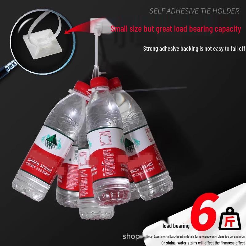Self-Adhesive Adjustable Cable Tie Mount & Wire Organizer
