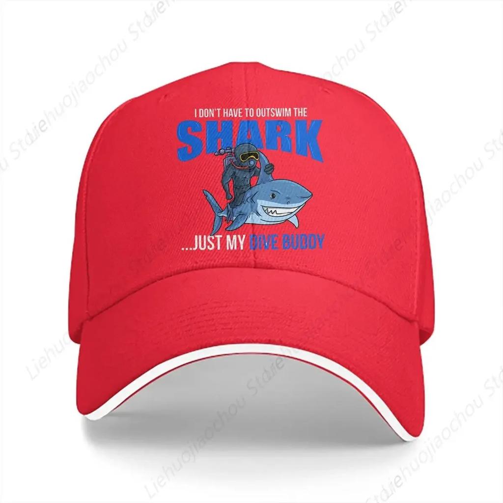 Buddy Life Unisex Baseball Caps Peaked Cap Shark Scuba Diving Sun Shade Hats for Unisex WoUnisex