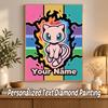 Mew Custom Name Diamond Painting Personalized 5D Full Drill DIY Diamond Art Home Decor