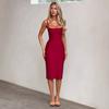 Temperament pure desire hip-wrapped dress, girls' new summer Spice Girl suspender waist and thin skirt