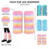 Weiche und flauschige Beinwärmer mit elastischen Öffnungen Pelz-Stiefelmanschetten Cosplay-Accessoires