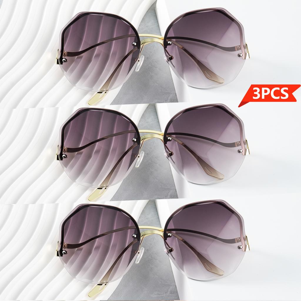 Trendy Frameless Gradient Color Sunglasses Perfect For Street Style Parties Music Festivals & More Festive Accessories