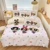 Copripiumino Federa Set Biancheria da Letto Anime P-Powerpuff-Girls Per Adulto Ragazzo Ragazza Decorazione Camera da Letto Bambini Matrimoniale Grande