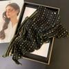 Stripe Print Snow Flower Scarves Sweet Cotton Linen Headscarf Exquisite Triangle Hijab Scarf  Girls