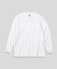 Peulinteuseuta 14-Count 7.4Oz Heavyweight Round Oversized Plain Long Sleeve T-Shirt - White