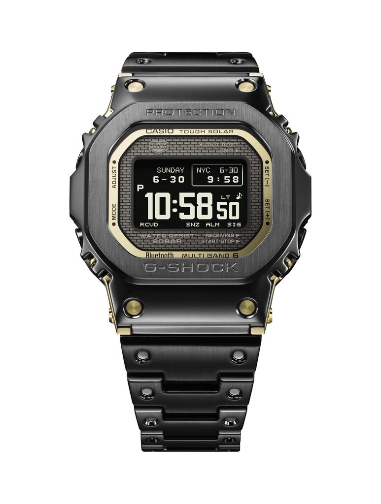 Casio Full Metal 5000 Series Digital Black and Gold Tone Stainless Steel Watch G-Shock Two-Tone 49.3mm - GMWBZ5000BD-1