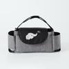 Borsa portaoggetti per animali dei cartoni animati Borsa per mummia multiuso a righe con stampa floreale Cesto appeso per carrozzina