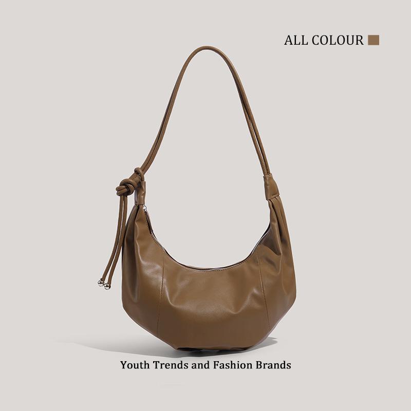 

New niche commuting out fashionable versatile underarm dumpling bag single shoulder oblique bag коричневый