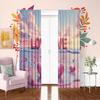 Valentine's Day Rekindles the Warmth of Love -2 Pieces - Printed Curtains, 100% Polyester, Perfect for Home Decor