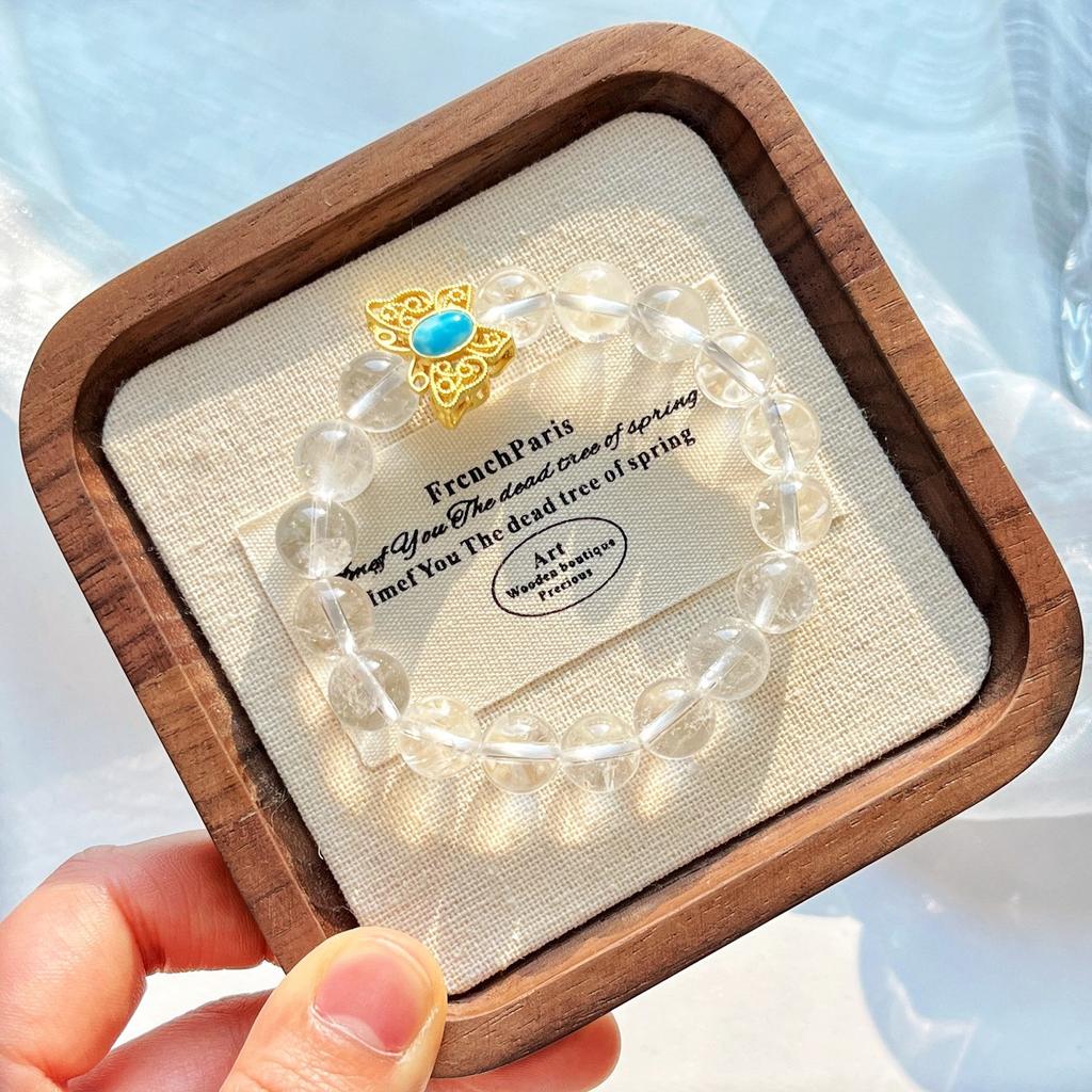 10Mm Design Natural White Crystal Bracelet Bracelet Cool Summer