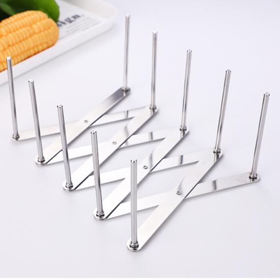 Pot Lid Rack Sturdy Adjustable Stainless Steel Multifunctional Chopping Board Organizer Stand Steaming Rack for Kitchen