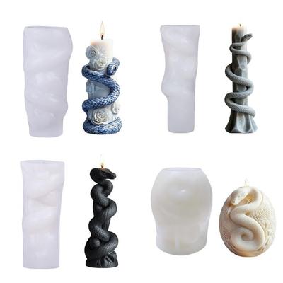 Candle Molds Castings Molds Epoxy Resin Molds Spirals Snake Pillar Silicone Moulds Plasters Molds Ornament Molds