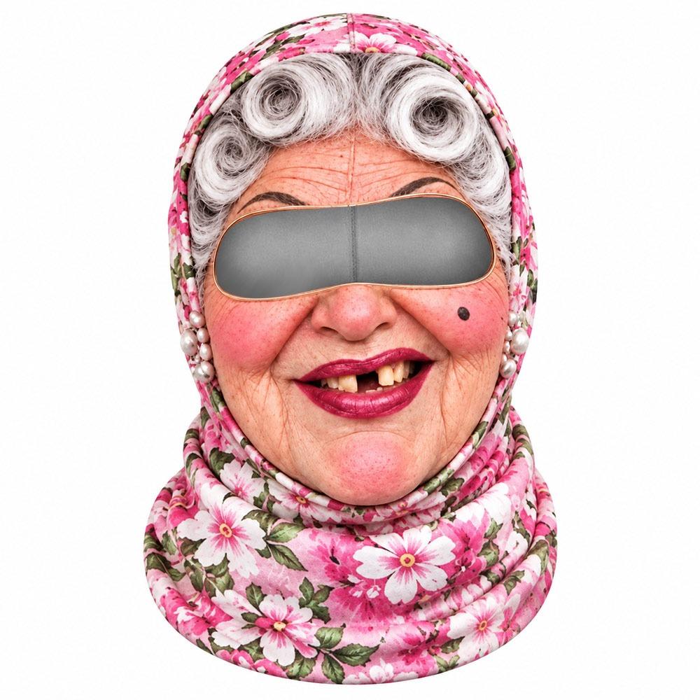 3D Face Printed Funny Ski Mask Old Man Pattern Winter Mask Cover  For Outdoor/Cycling/Pranks/Party