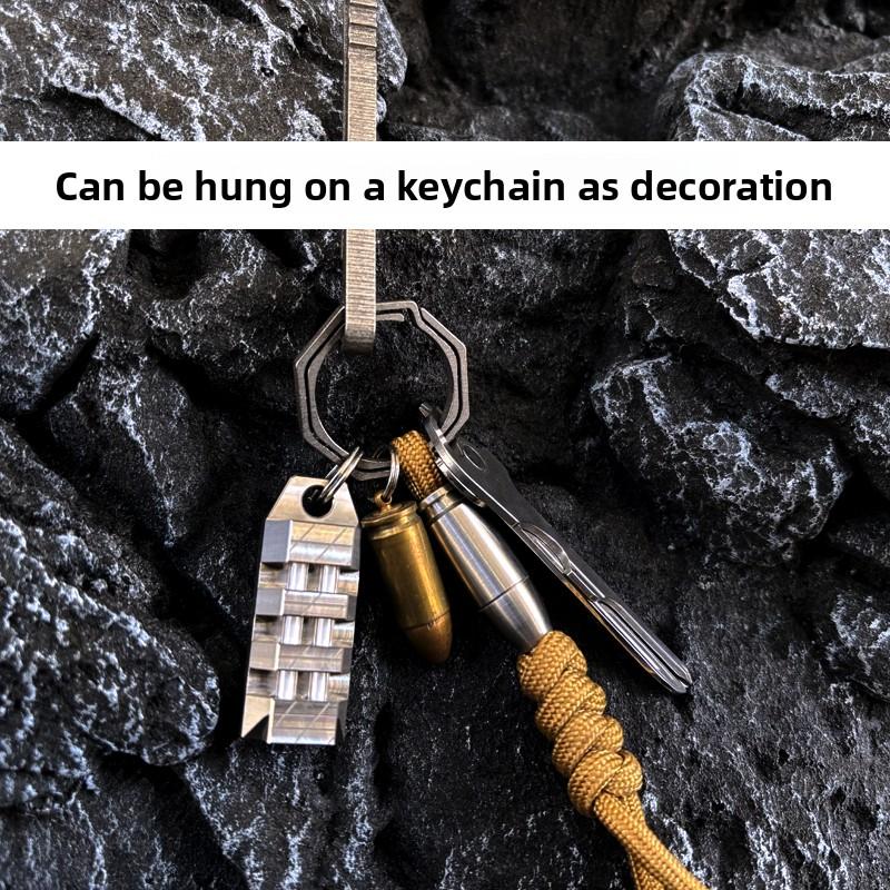 Self-luminous Titanium Alloy Tritium Tube Luminous Velcro Morale Badge Keychain Tritium Gas Pendant Necklace Pendant Car Sticker