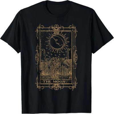 Gothic Kleidung Tarotkarte Der Mond Hexenhafte Okkulte Kleidung T-Shirt