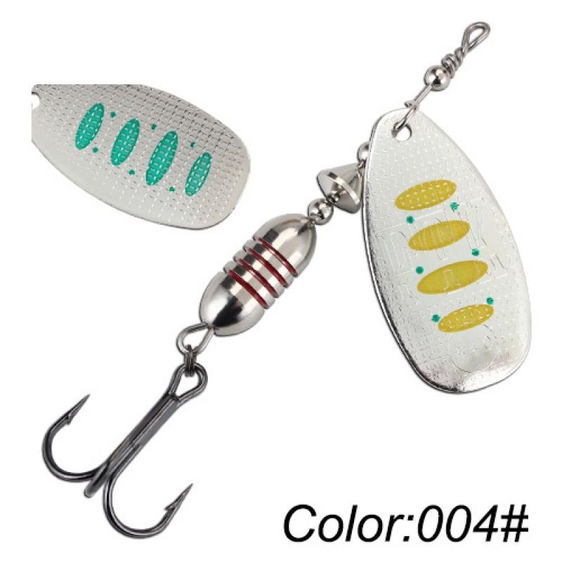 18g Rotating Spinner Lure Bass Pike Fishing Sea Freshwater Artificial Bait With Treble Hook