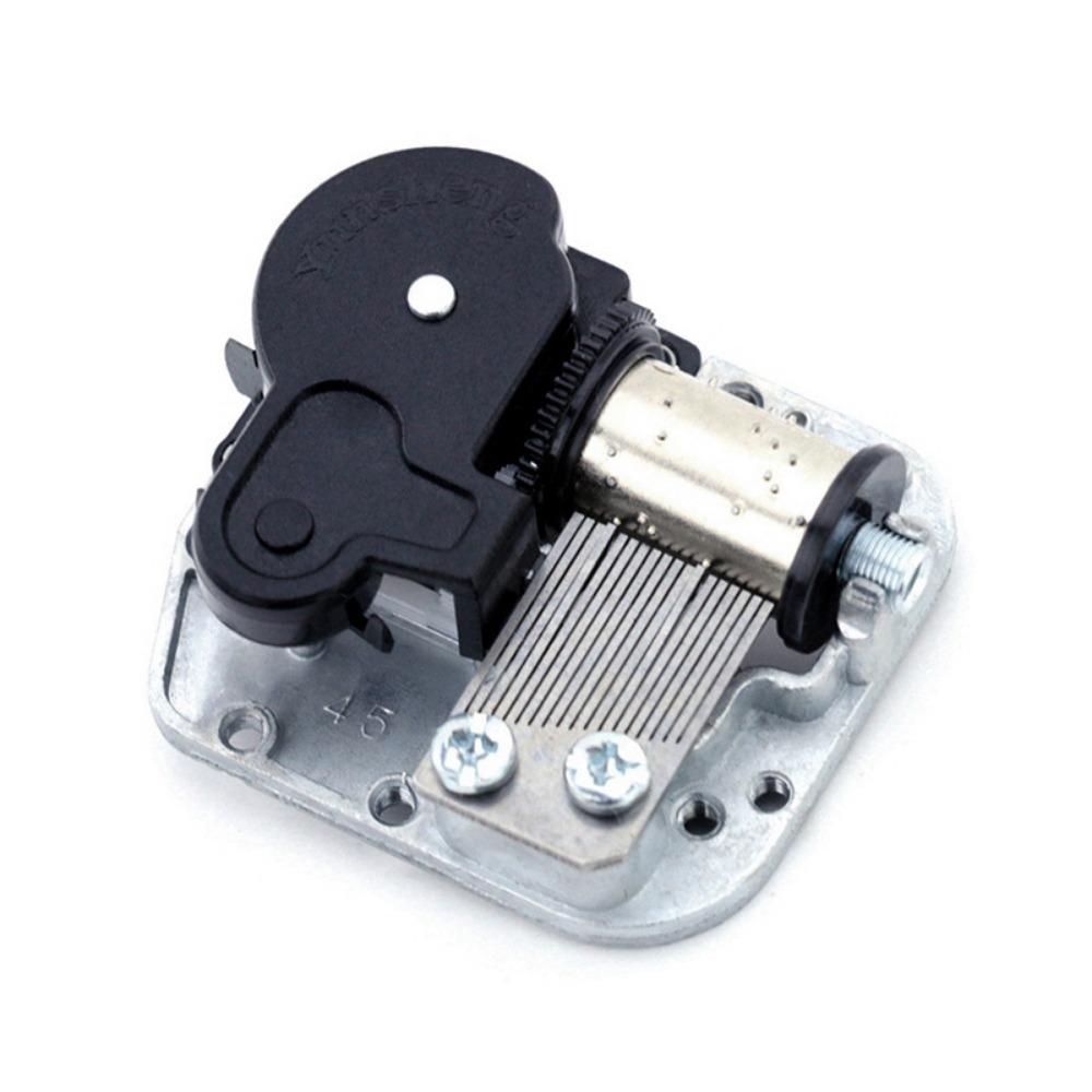 

Black&Silver Music Box Movement Alloy Christmas Song Movement Clockwork Music Box Wedding Favor Godfather