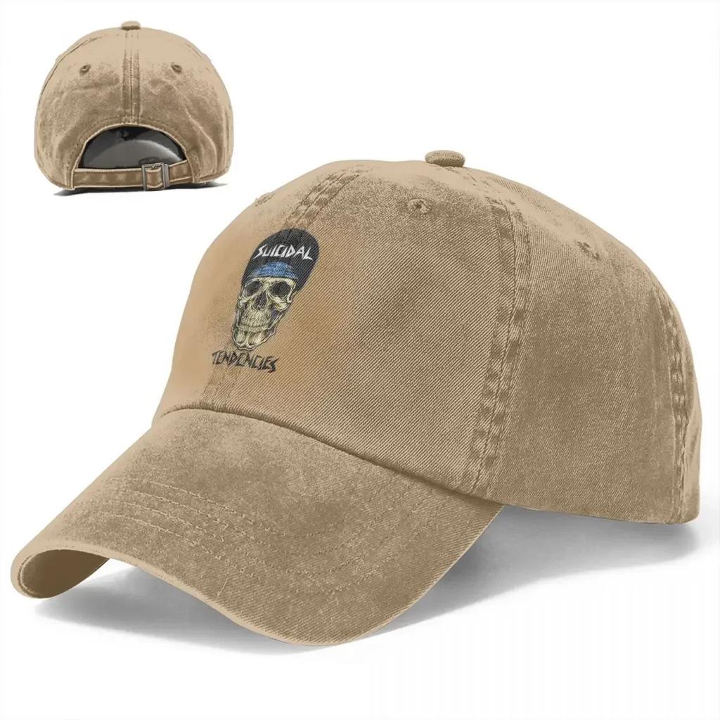 Face Skull Suicidal Tendencies Men Women Baseball Caps Harajuku Punk Distressed Denim Caps Hat Unstructured Soft Snapback Hat