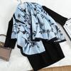 High End Korean Version Women's Simple Elegant Printed Velvet Long Scarf Artistic Small Fresh Warm Thin Shawl Wholesale