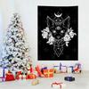 Scandinavian Ins Style Gothic Tapestry Flat Print Bohemian Wall Hanging Nordic Gothic Art Decor for Living Room Bedroom