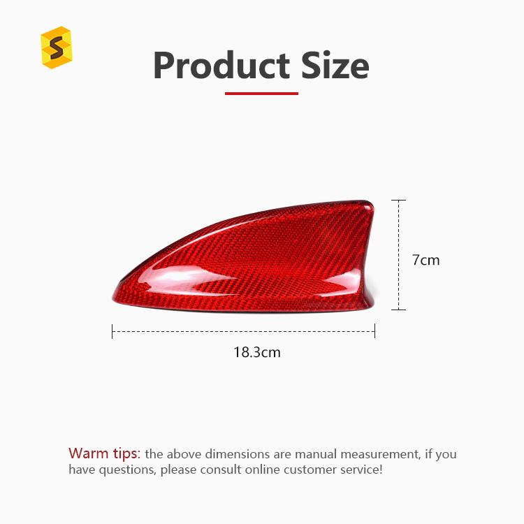 Shasha Carbon Fiber Exterior Accessories for Honda Civic 11th Carbon Fiber Car Radio Antenna