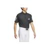 Adidas Ray Striped Logo Pullover Polo Shirt Men Polo Shirts Carbon IN6600