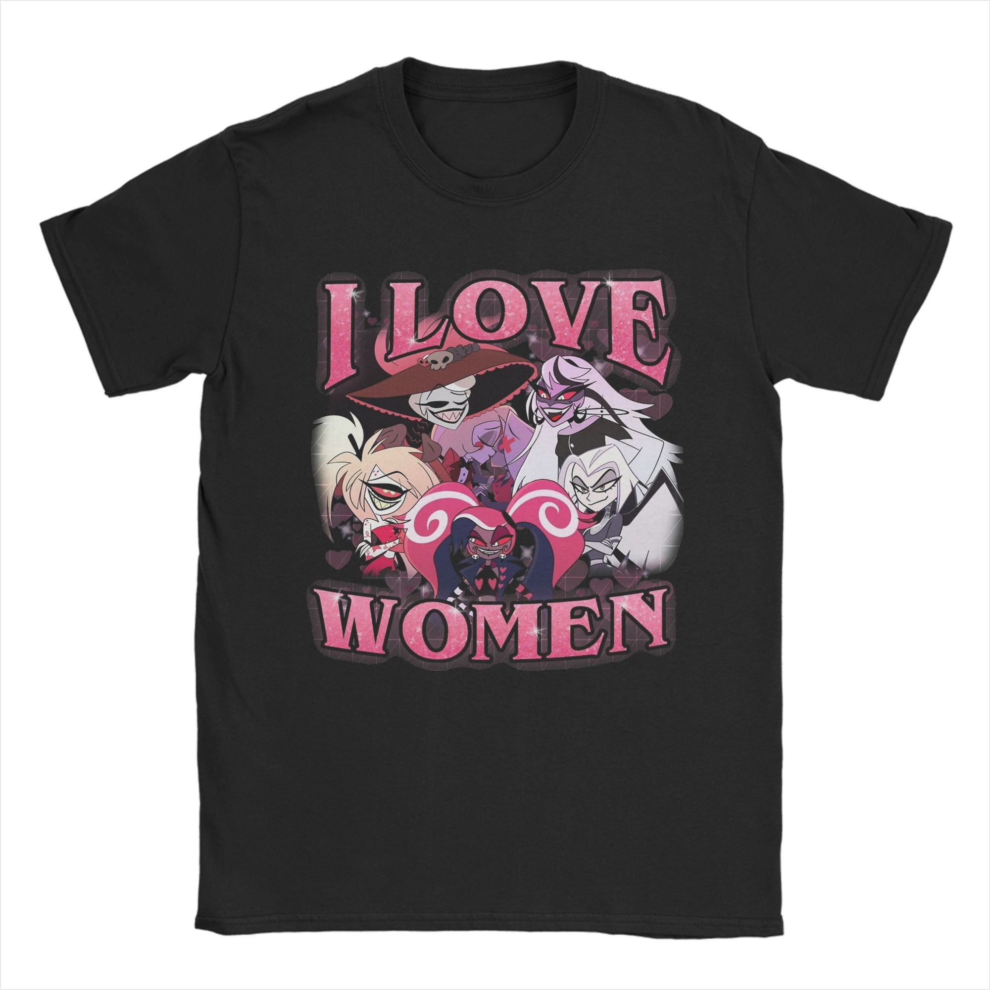 

Hazbined Hoteled I Love Women T Shirt for Men 100% Cotton for Male T-Shirts Round Collar Tees Short Sleeve Tops Plus Size 5XL різнокольоровий