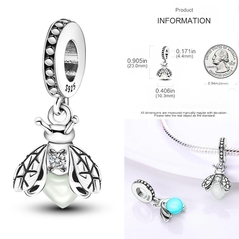 HOT Charms Beads 925 copper Pink Cat Paw Luminous Firefly Devil Eyes Alphabet Charm Fit Original Bracelet DIY Women Zircon Gift