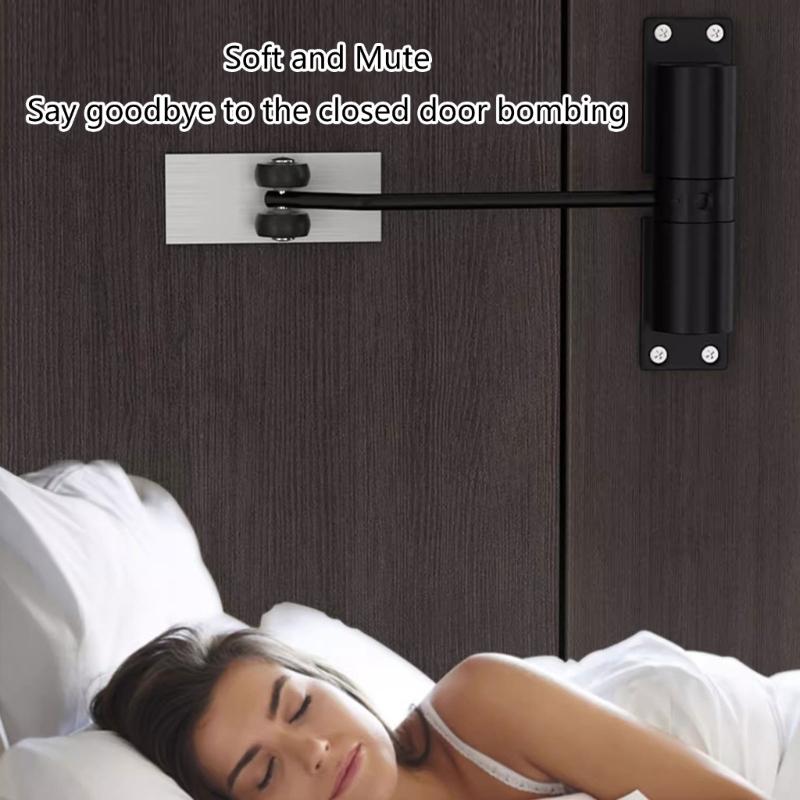 Durable Aluminum Alloy Door Closing Device Adjustable Gate Closing System Door Closure Suitable for Wooden & Fire Doors