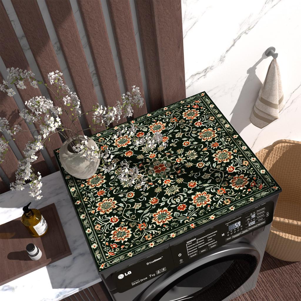 Washing Machine Cover Mat Washer Dryer Cover Refrigerators Dust Mat Pad Splash Proof Dry Anti Slip Pads Insulated Mats