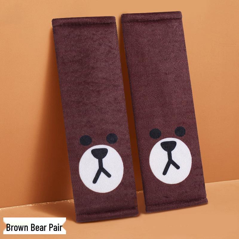 Cute Cartoon Seat Belt Shoulder Pad: Anti-Strangle & Wear-Protective Cover for Car, Pet Decoration