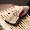 Chinese Thickened Tea Towel Plush Imitation Deerskin Absorbent Water Rag Lotus Pattern Tea Napkins Cloth Teaware Accessories