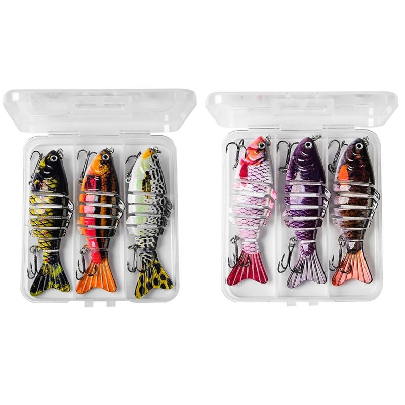 

3PCS/box Lifelike Lure Minnow Bait Fishing Lures For Bass Trout Perch 7
