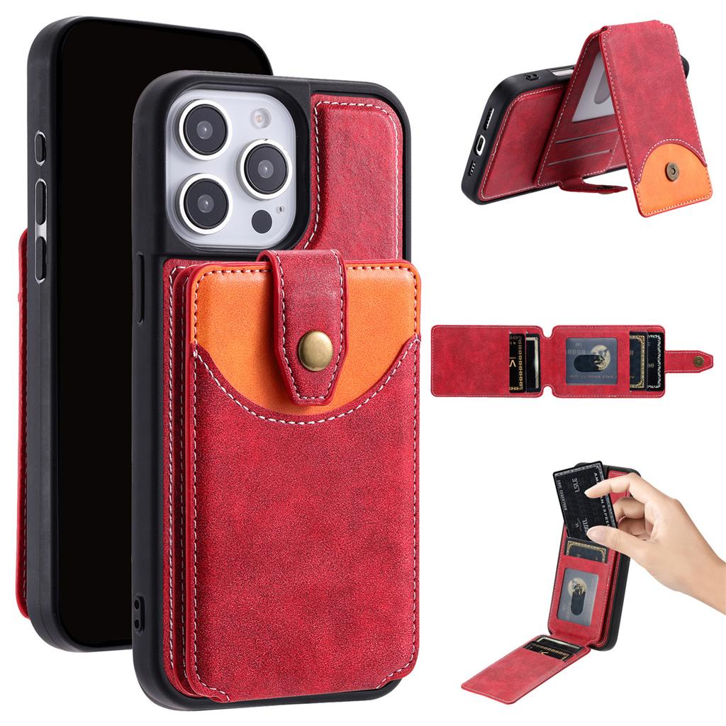 Magnetic Card Case for iPhone 6-16 - Wallet/Stand/Wireless Charging (6 Colors)