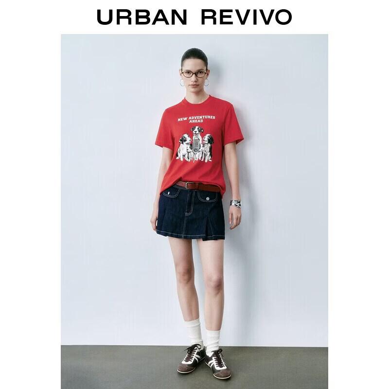 UR2026 Women s Urban Color-Block Print Short Sleeve T-Shirt S