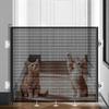 Retractable Cat Gate Anti-Jump Pet Fence - Adjustable Indoor Barrier for Cats with Walk-Through Door