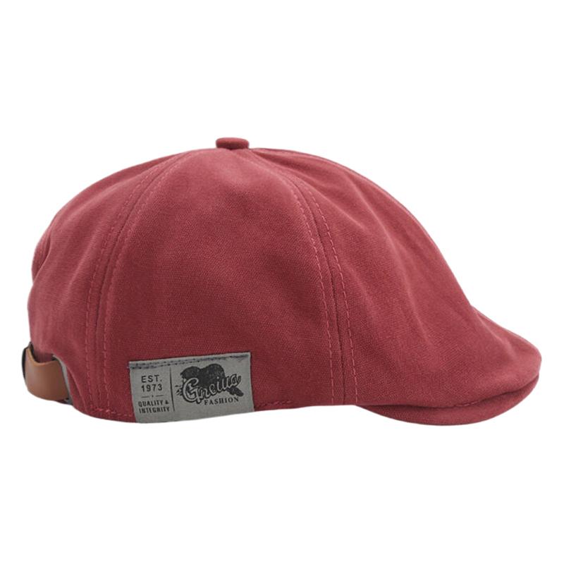 2025 Men'S Vintage Linen Hip Hop Solid Beret Side Label Women'S Hat Vintage Beanie Crowd Style Sun Beret