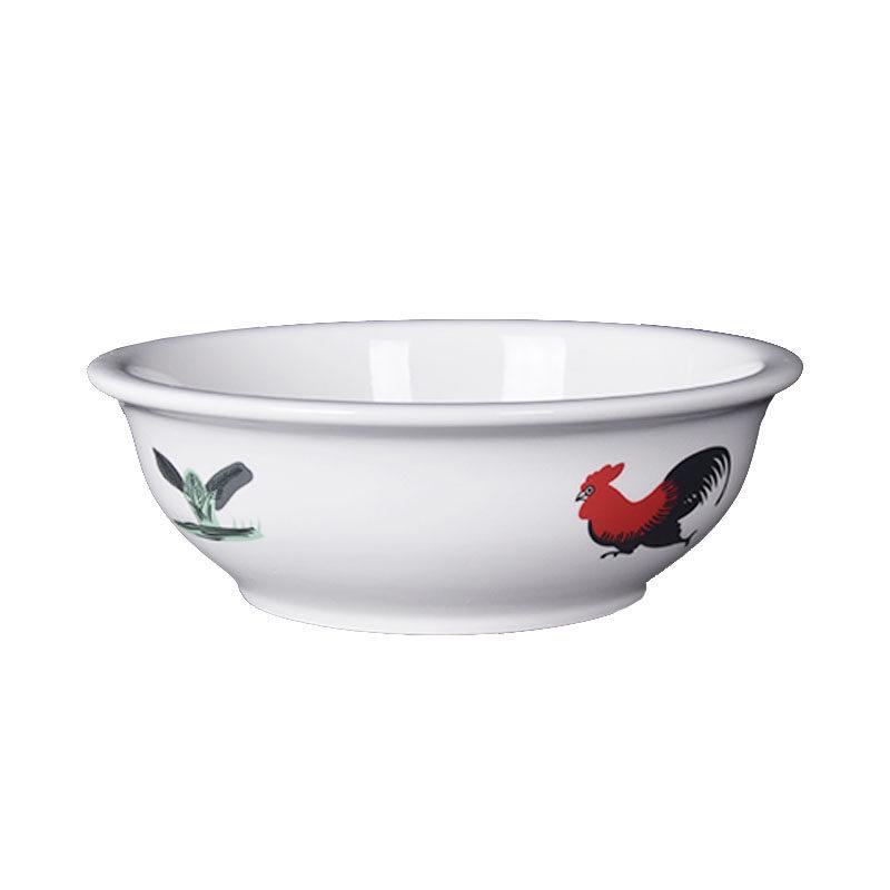 Extra Large Ceramic Soup Bowl with Rooster Design - Thickened for Sauerkraut Fish and More