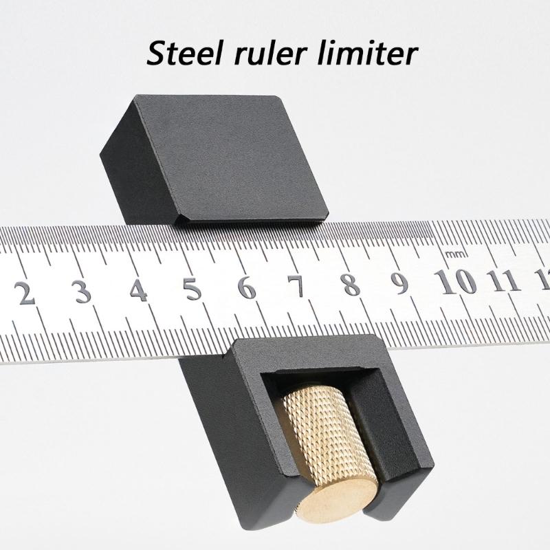 Combination Square Steel Rule Guide Block With Quick To Adjust Mechanism For Precise Line Marking