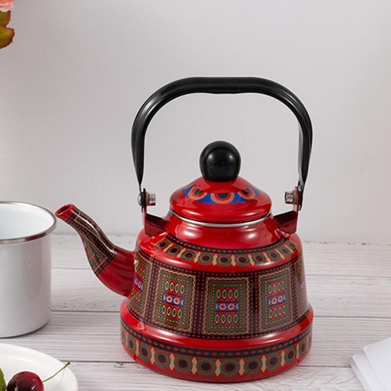 Enamel Porcelain Teapot: Heat-Resistant Kung Fu Tea Kettle for Induction and Gas Heating
