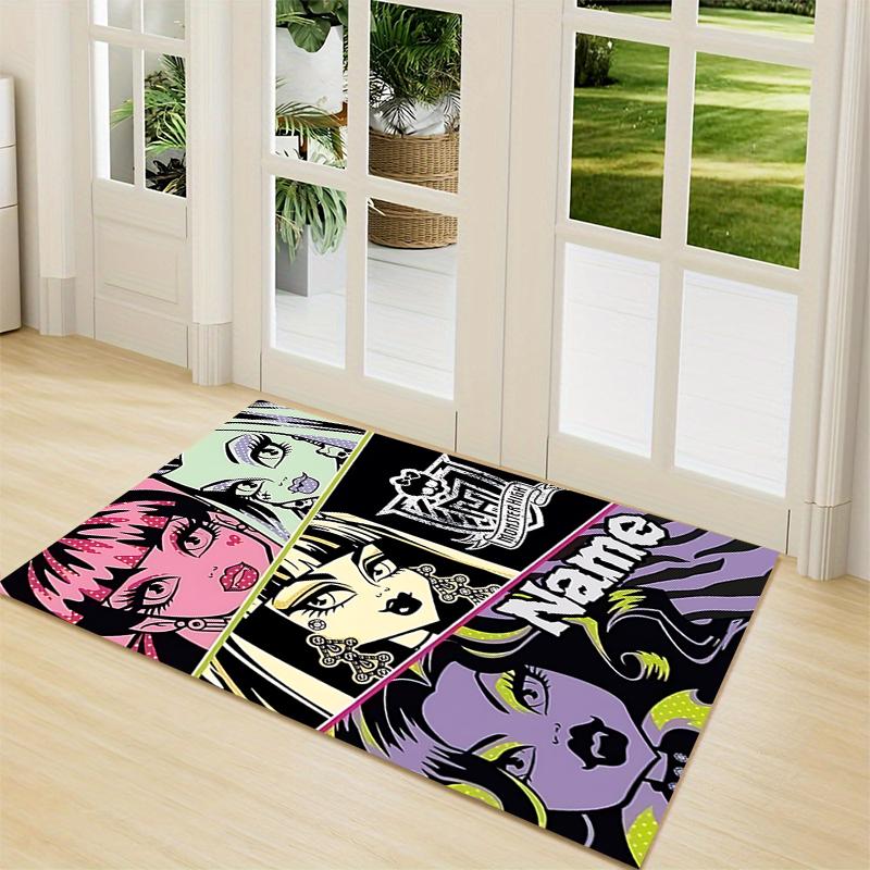 Custom Name Vampire Gothic Fantasy Art Carpet Rug Customizable Soft Washable Anti-Slip Home Living Room Sofa Mats Personalized Rug. 0909405